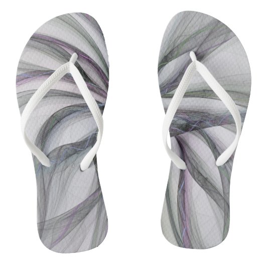 フラクタルを揺モダンらすフィレット動作抽象芸術 ビーチサンダル (ソール)