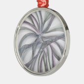 フラクタルを揺モダンらすフィレット動作抽象芸術 メタルオーナメント (左)