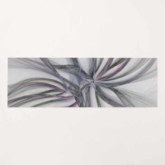 フラクタルを揺モダンらすフィレット動作抽象芸術 ヨガマット (正面(横))