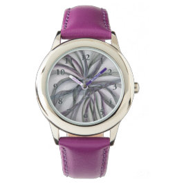 フラクタルを揺モダンらすフィレット動作抽象芸術 腕時計