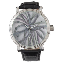 フラクタルを揺モダンらすフィレット動作抽象芸術 腕時計