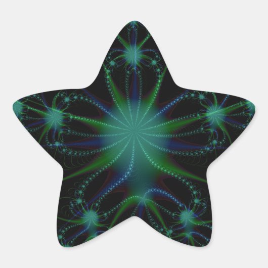 フラクタルを電化 星シール (正面)