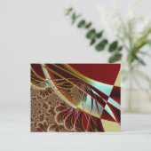 フラクタルアートをトラップする遠方角度 ポストカード (スタンド正面)