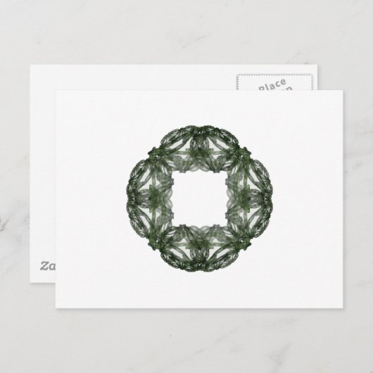 フラクタルアートクリスマスリース シーズンポストカード (正面/裏面)