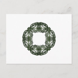 フラクタルアートクリスマスリース シーズンポストカード