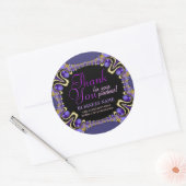 フラクタルアートパープル王室のくもの巣ビジネス ラウンドシール (封筒)