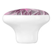 フラクタルアートピンクフラワードリーム、フローラファンタジー セラミックノブ (側面)