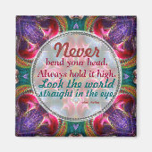 フラクタルアートファンタジーやる気を起こさせる引用文磁石 マグネット (正面)