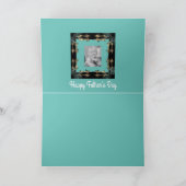 フラクタルアートフレームフォトファーザーズデイブラック&ティール(緑がかった色) カード (内部)