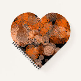 フラクタルアート銅幾何学円スワールマンダラ ノートブック