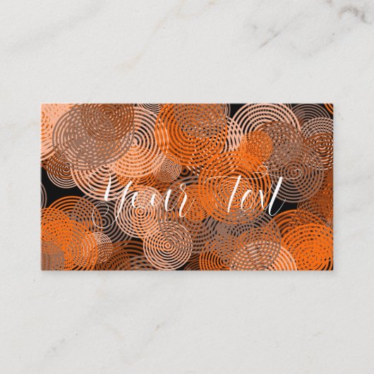 フラクタルアート銅幾何学円スワール 名刺 (正面)