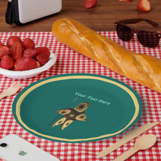 フラクタルイヌイットハンター紙プレート ペーパープレート (ピクニック)