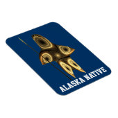 フラクタルイヌイットハンター – アラスカ先住民 マグネット (右側)