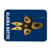 フラクタルイヌイットハンター – アラスカ先住民 マグネット (横)