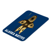 フラクタルイヌイットハンター – アラスカ先住民 マグネット (左側)