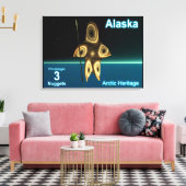 フラクタルイヌイットハンター – アラスカ送料 キャンバスプリント (インサイチュ (リビング))