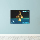 フラクタルイヌイットハンター – アラスカ送料 キャンバスプリント (インサイチュ (ウッドフロア))