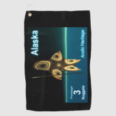 フラクタルイヌイットハンター – アラスカ送料 ゴルフタオル (正面)