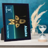 フラクタルイヌイットハンター – アラスカ送料 フォトプラーク (側面)