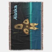 フラクタルイヌイットハンター – アラスカ スローブランケット (正面縦)