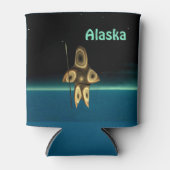 フラクタルイヌイットハンター – アラスカ 缶クーラー (正面)