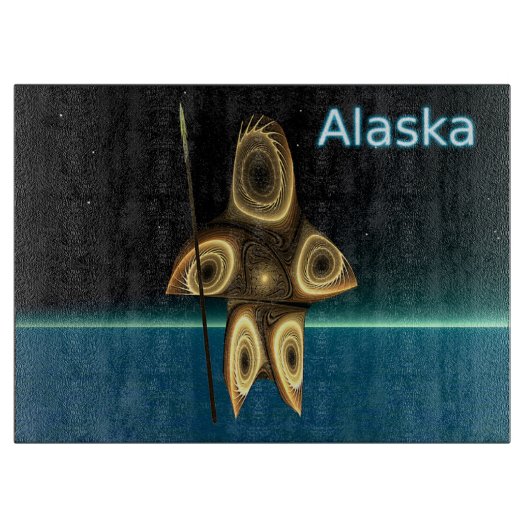 フラクタルイヌイットハンター カッティングボード (正面)