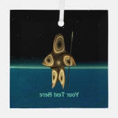 フラクタルイヌイットハンター ガラスオーナメント (裏面)