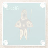 フラクタルイヌイットハンター ガラスコースター (裏面)