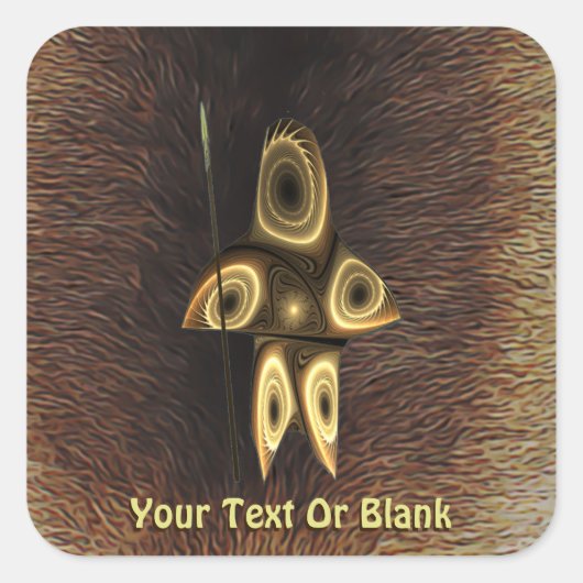 フラクタルイヌイットハンター スクエアシール (正面)