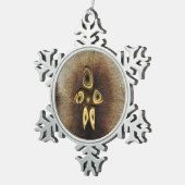 フラクタルイヌイットハンター スノーフレークピューターオーナメント (右)