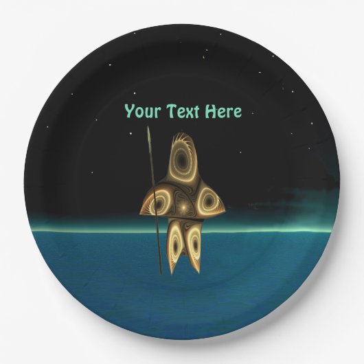 フラクタルイヌイットハンター ペーパープレート (正面)