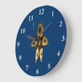 フラクタルイヌイットハンター ラージ壁時計 (傾斜)