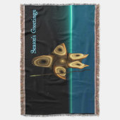 フラクタルイヌイットハンター – 季節の挨拶 スローブランケット (正面縦)