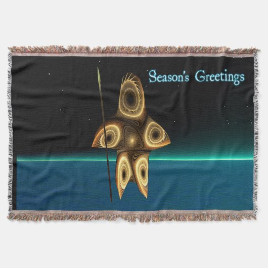 フラクタルイヌイットハンター – 季節の挨拶 スローブランケット (正面)