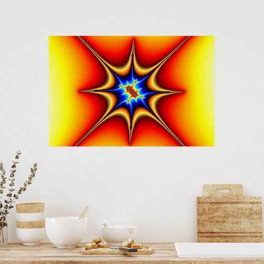 フラクタルエンブレム – フラクタルアート ポスター (キッチン)