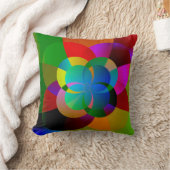 フラクタルカラフルアートワーク クッション (ブランケット)