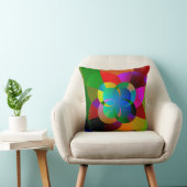 フラクタルカラフルアートワーク クッション (椅子)