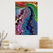 フラクタルカラフルサイケデリック膜 ポスター (キッチン)