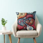 フラクタルカラフルスパイラルアート クッション (椅子)