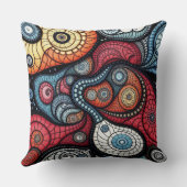 フラクタルカラフルスパイラルアート クッション (裏面)