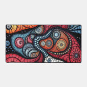 フラクタルカラフルスパイラルアート デスクマット (正面)