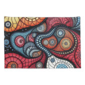 フラクタルカラフルスパイラルアート 枕カバー (裏面-右)