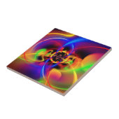 フラクタルカラフルネオン光波セラミックタイル タイル (側面)