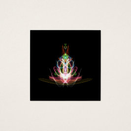 フラクタルカラフルフラワースクウェア名刺