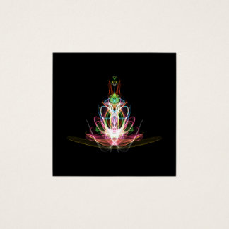 フラクタルカラフルフラワースクウェア名刺