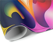 フラクタルカラフルフラワーレインボーパターン ラッピングペーパー (ロールコーナー)