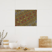 フラクタルカーペットデザイン ポスター (キッチン)