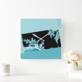 フラクタルガーデンスカイ スクエア壁時計 (ホーム)