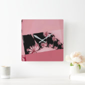 フラクタルガーデンバラ スクエア壁時計 (ホーム)