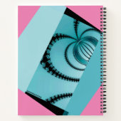 フラクタルガーデンピンク&紺色 ノートブック (裏面)